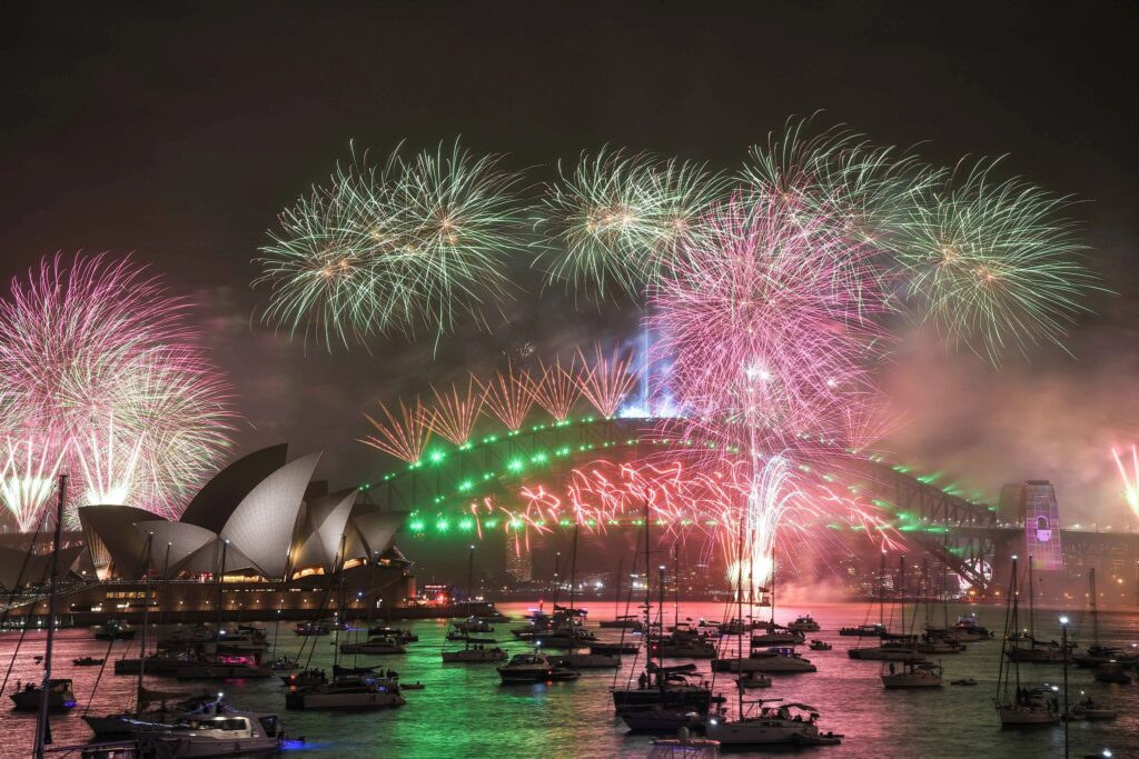 Sydney Opera House wth fireworks